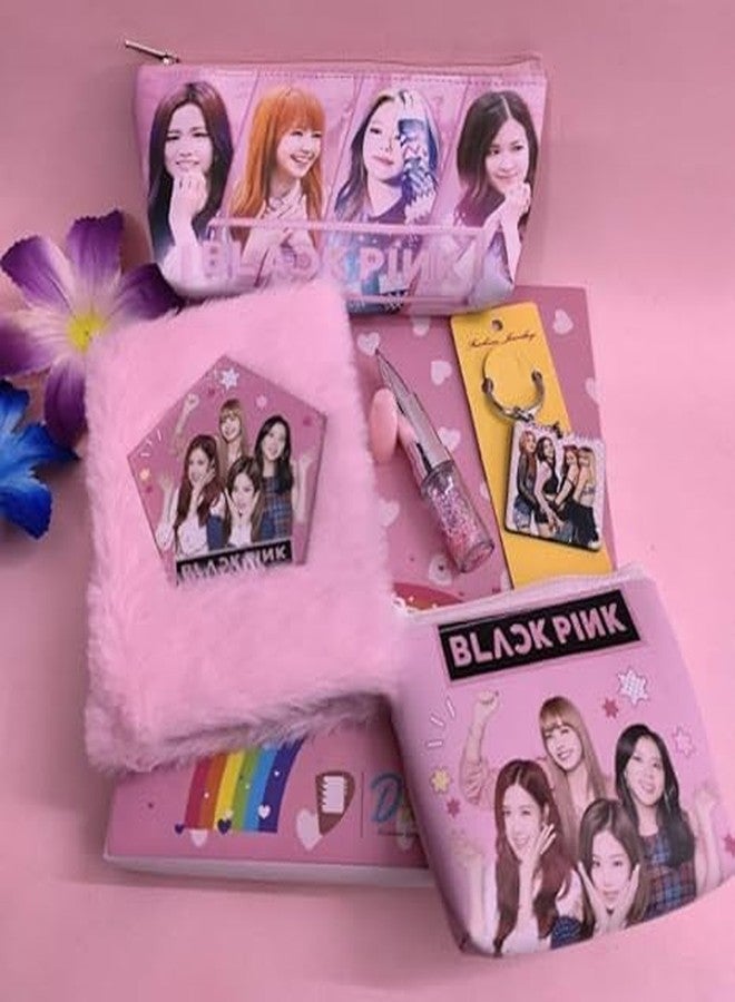 AMANVANI Stationery Set for Girls - Return Gifts Kit (Pack of 5 Items) - Blackkpink Items for Birthday and Kids - Image 3